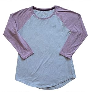 Under Armour Large HeatGear Raglan 3/4 Sleeve Performance Tee
